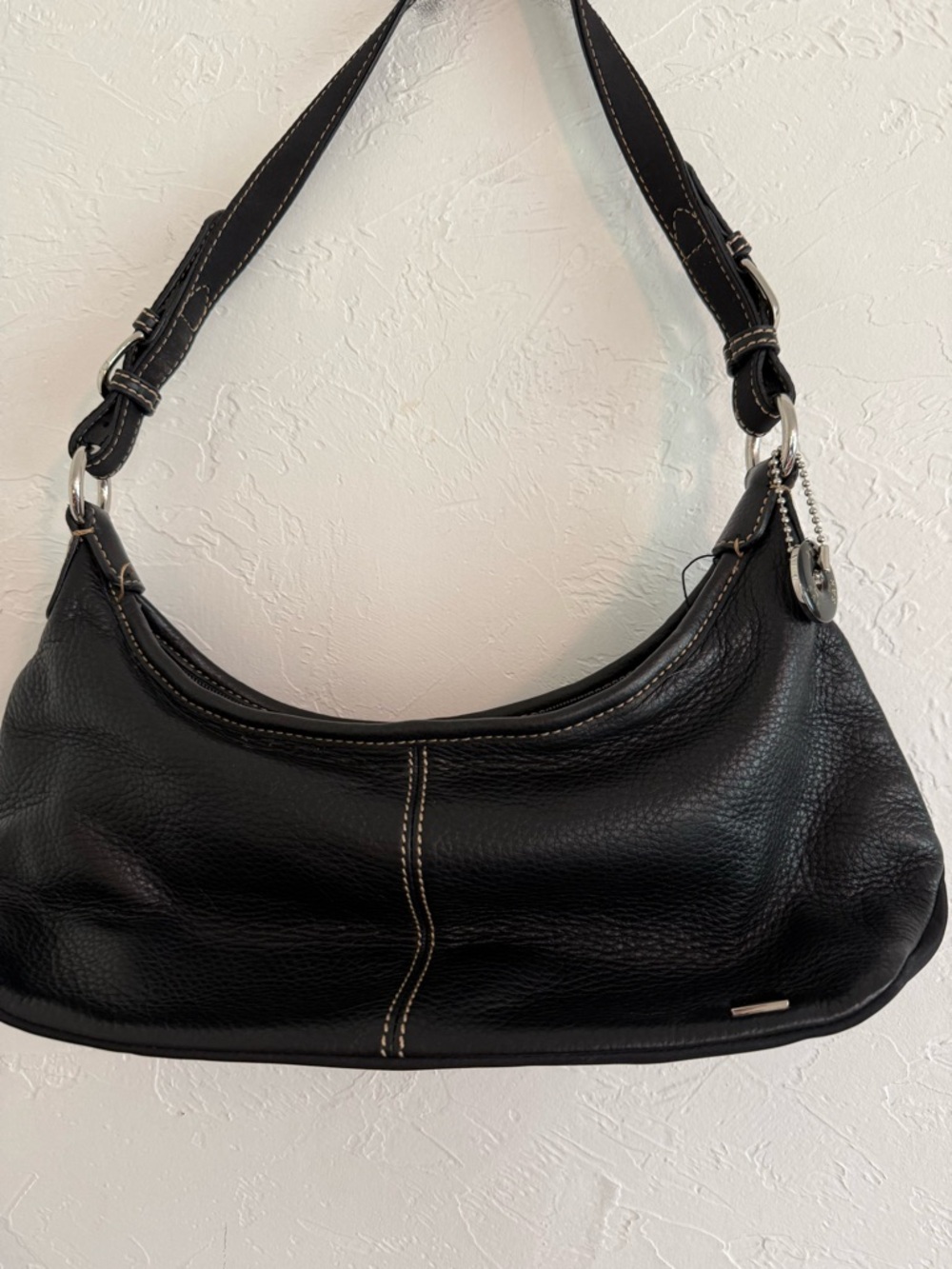 The Sak Black Pebbled Leather Hobo Bag